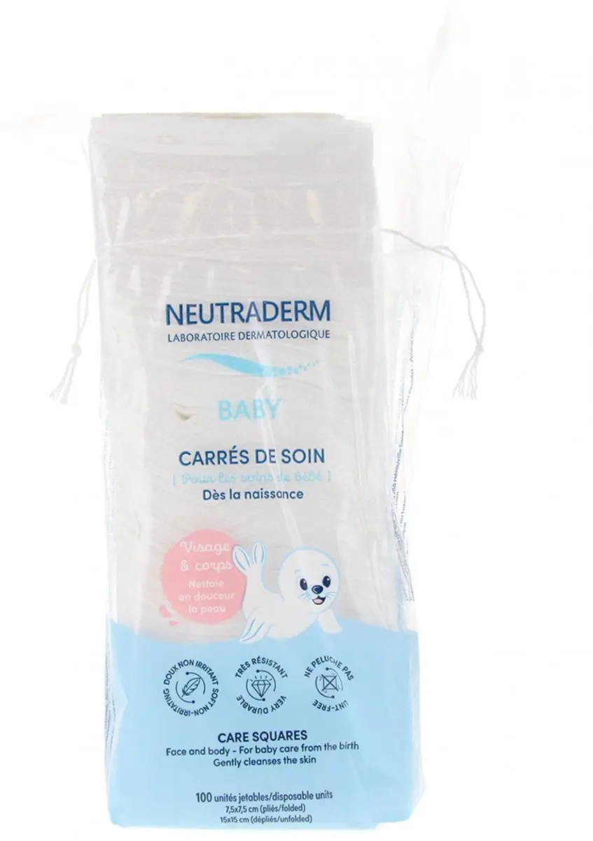 Neutraderm Baby Verzorgingsvierkantjes 100 Stuks