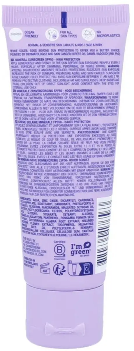 Tenue Soleil Minerale Zonnecrème SPF 50 - 30ml