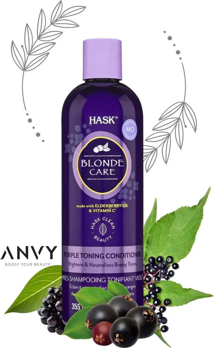 Hask Conditioner Blonde Care Purple 355ml
