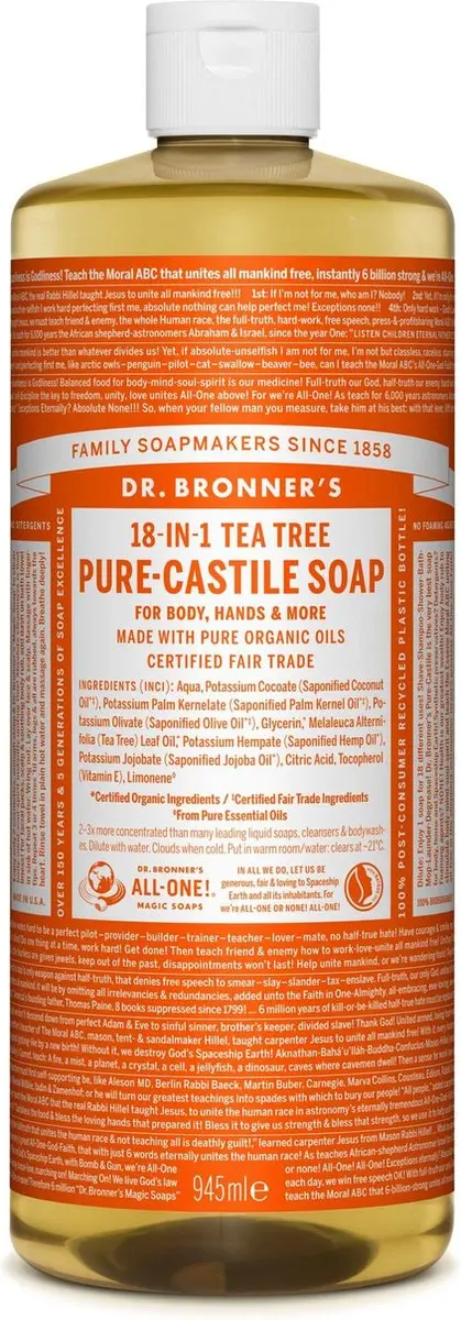 Dr. Bronner's Tea Tree Vloeibare Zeep 475ml