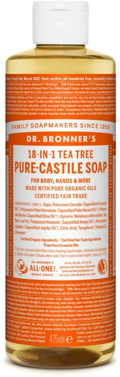 Dr. Bronner's Tea Tree Vloeibare Zeep 475ml