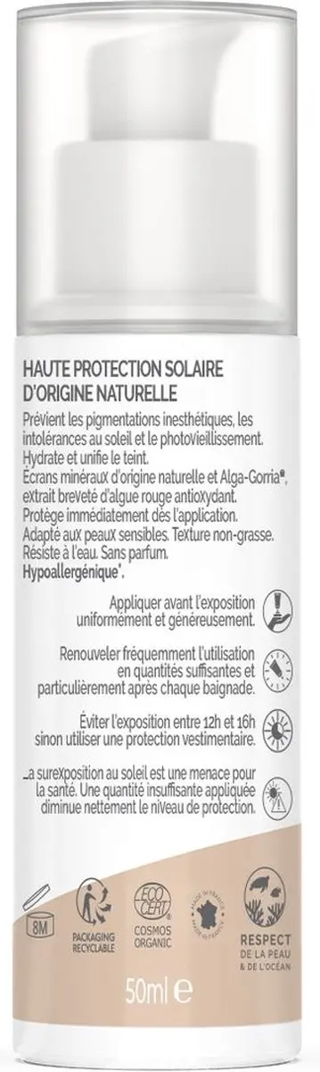 Laboratoires de Biarritz Alga Maris Getinte Zonnebrand SPF50 Ivoor 50ml