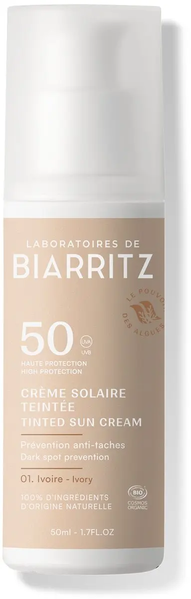Laboratoires de Biarritz Alga Maris Getinte Zonnebrand SPF50 Ivoor 50ml