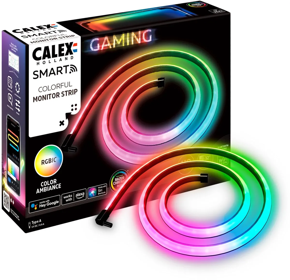 Calex Gaming LED Strip Monitor 110cm - Razer Chroma Compatibel - RGBIC - afbeelding 6 van 6