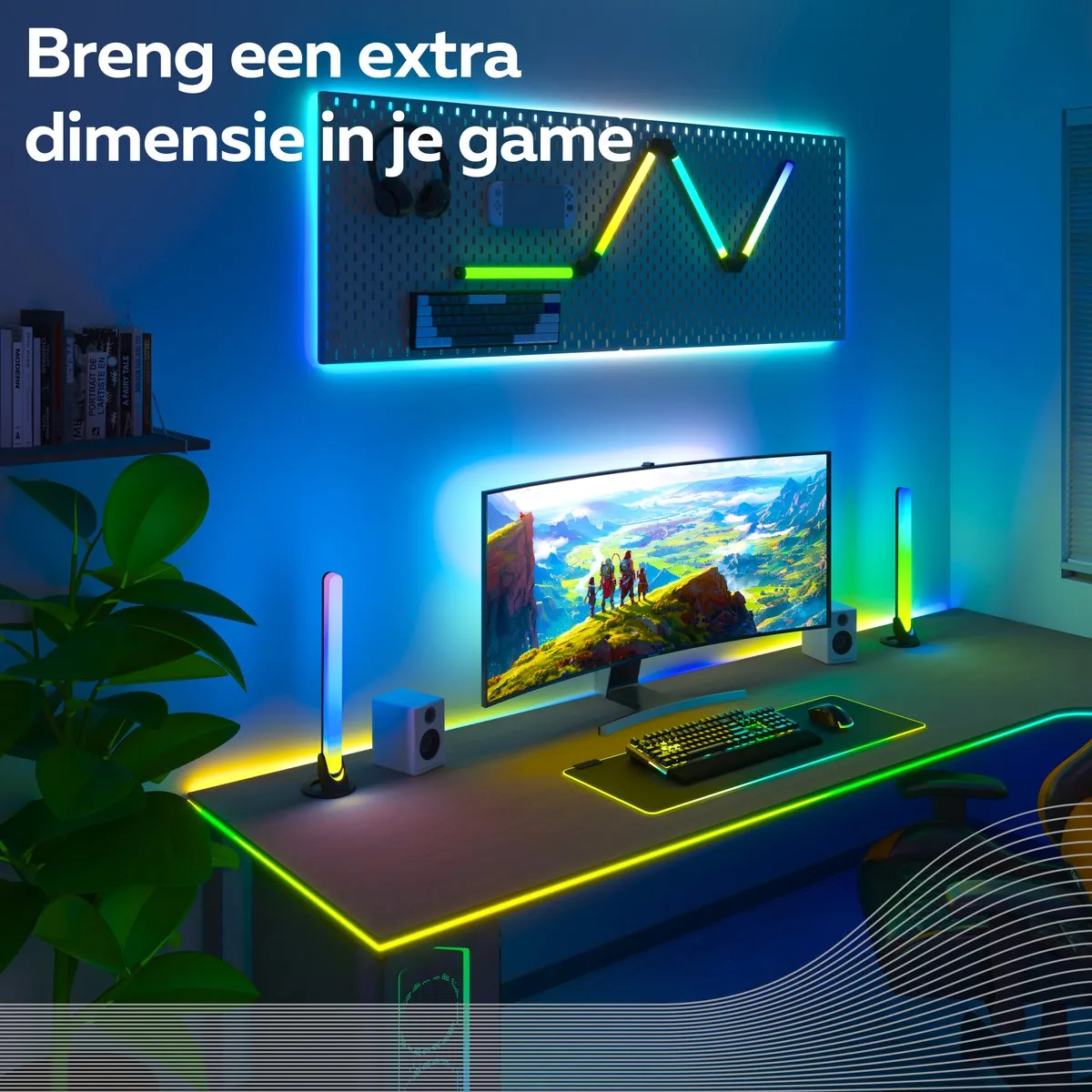 Calex Gaming LED Strip Monitor 110cm - Razer Chroma Compatibel - RGBIC