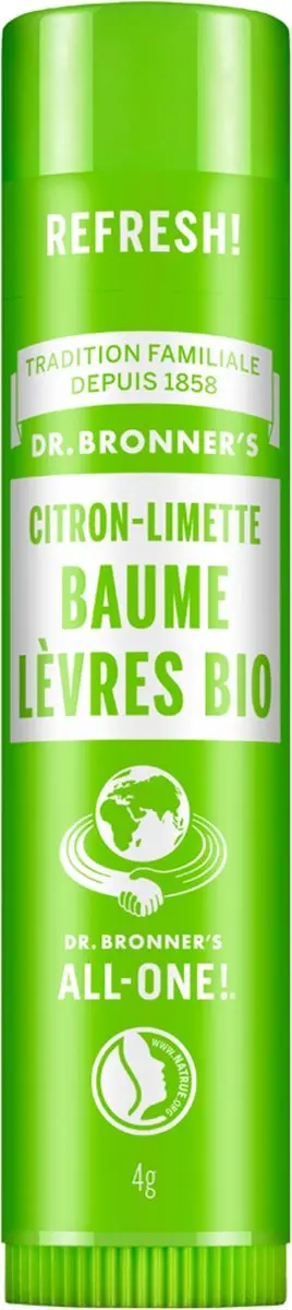 Dr. Bronner's Biologische Lippenbalsem Citroen 4g