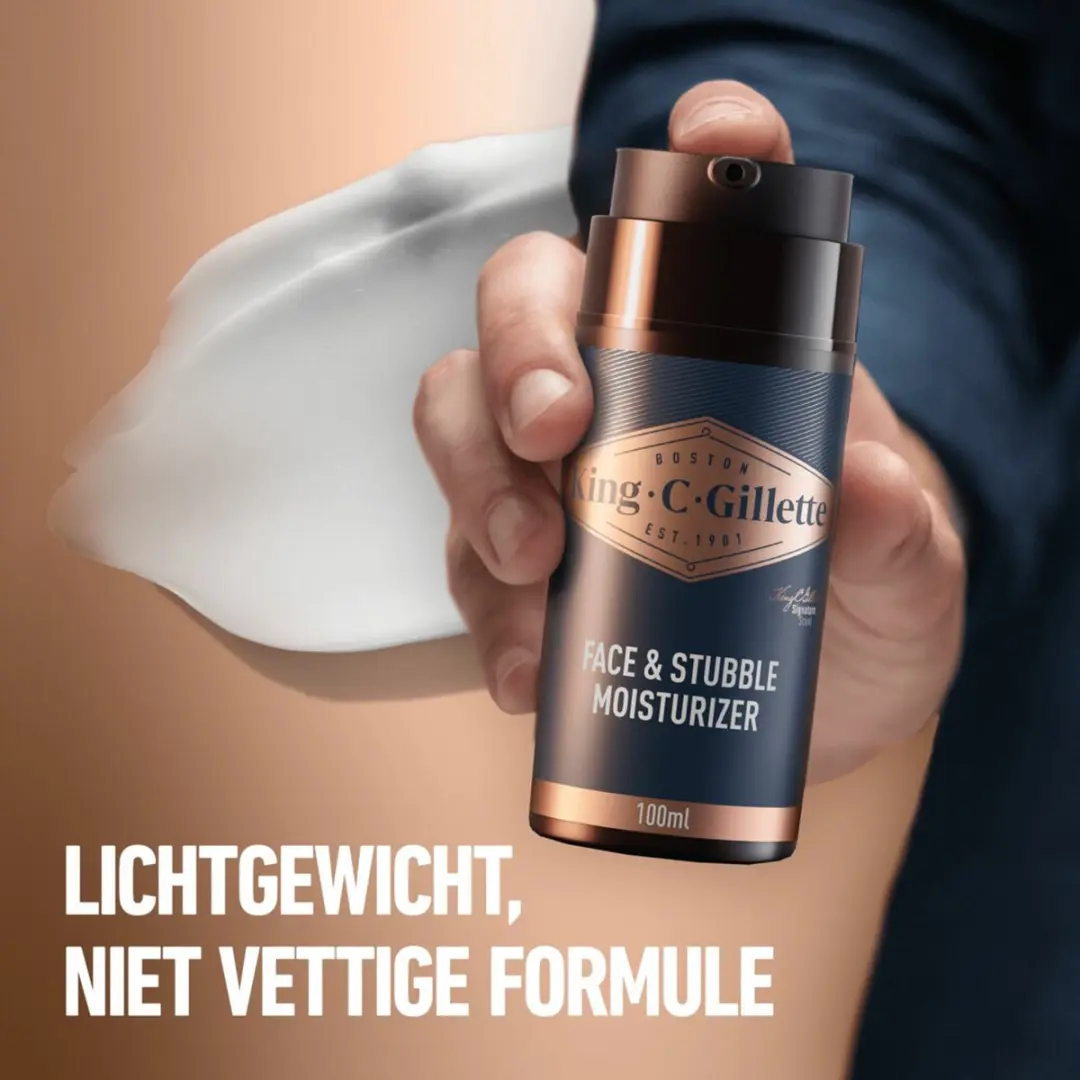 King C. Gillette Gezicht & Stoppelbaard Moisturizer 100ml
