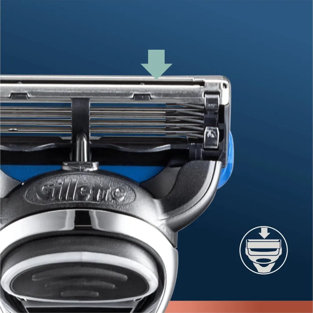 King C. Gillette Gezicht & Contouren Scheersysteem - 5 Bladen - Donkerblauw