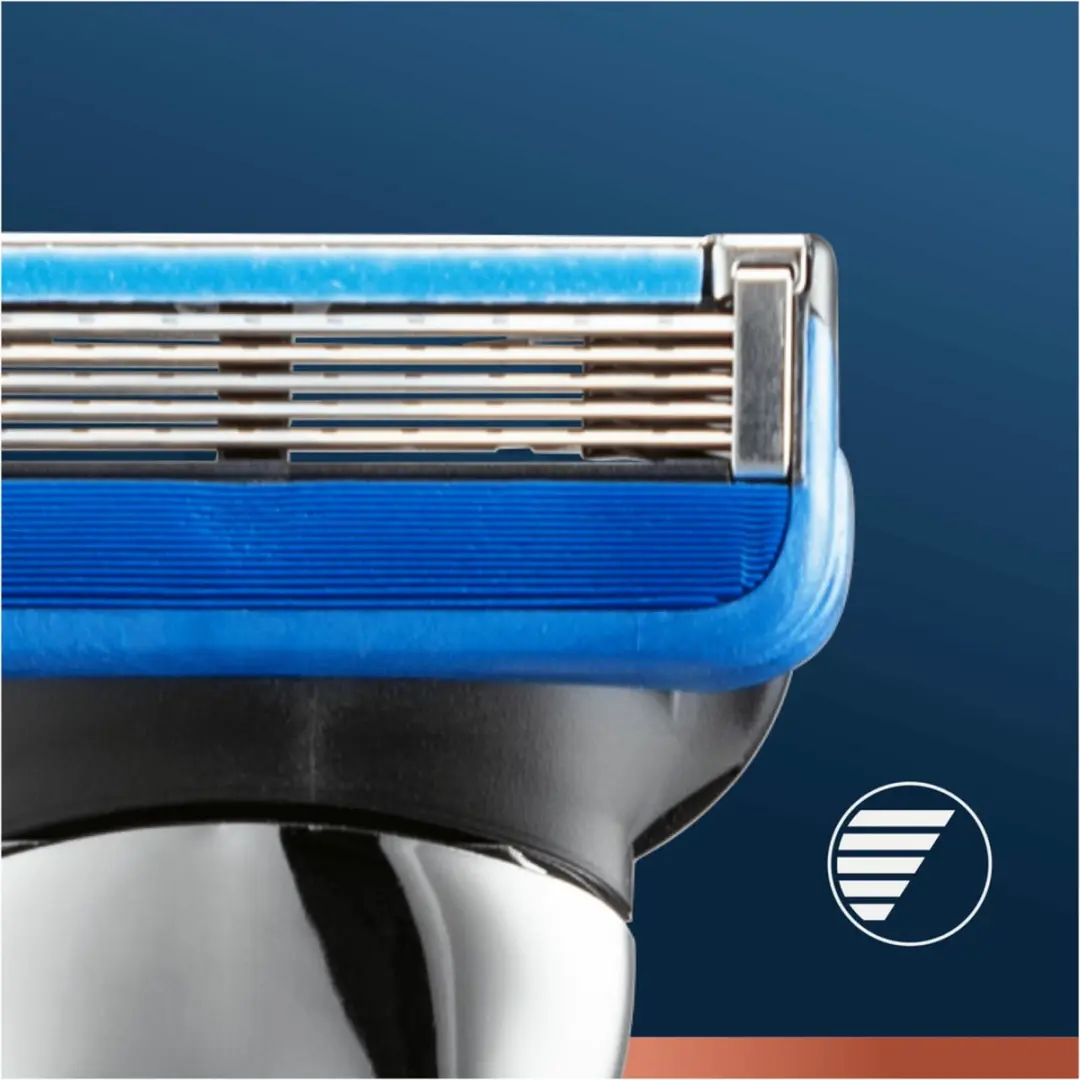 King C. Gillette Gezicht & Contouren Scheersysteem - 5 Bladen - Donkerblauw