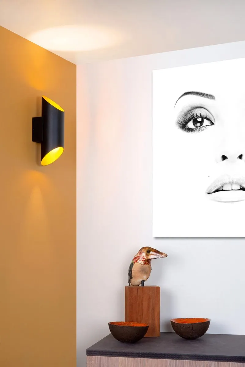 Lucide Quirijn Wandlamp Ø10cm - 1xG9 - Zwart