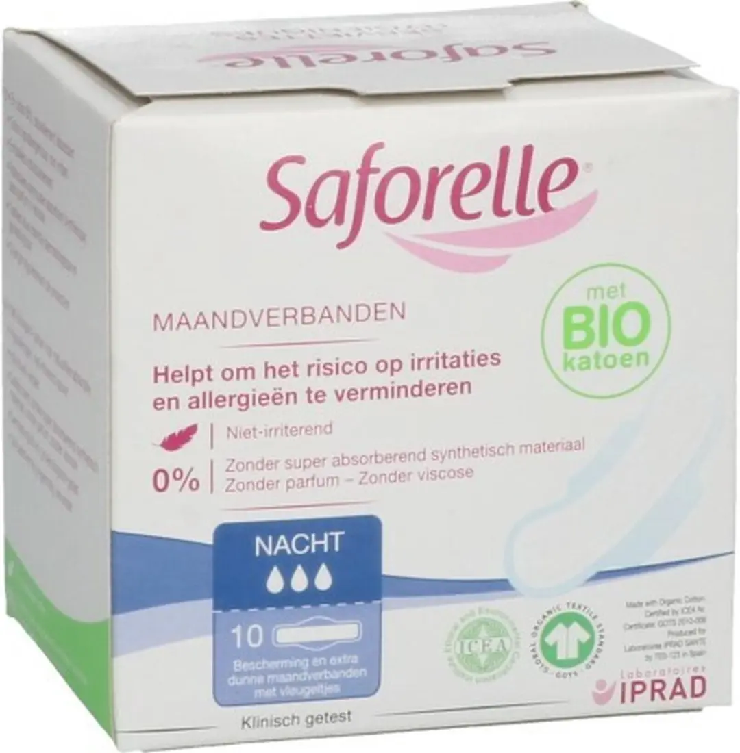 Saforelle Nacht Hygiënische Handdoeken - 10 Stuks