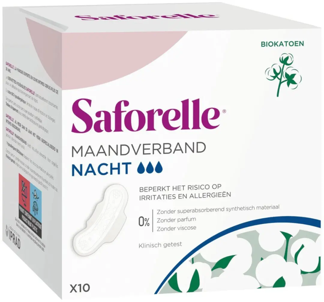 Saforelle Nacht Hygiënische Handdoeken - 10 Stuks