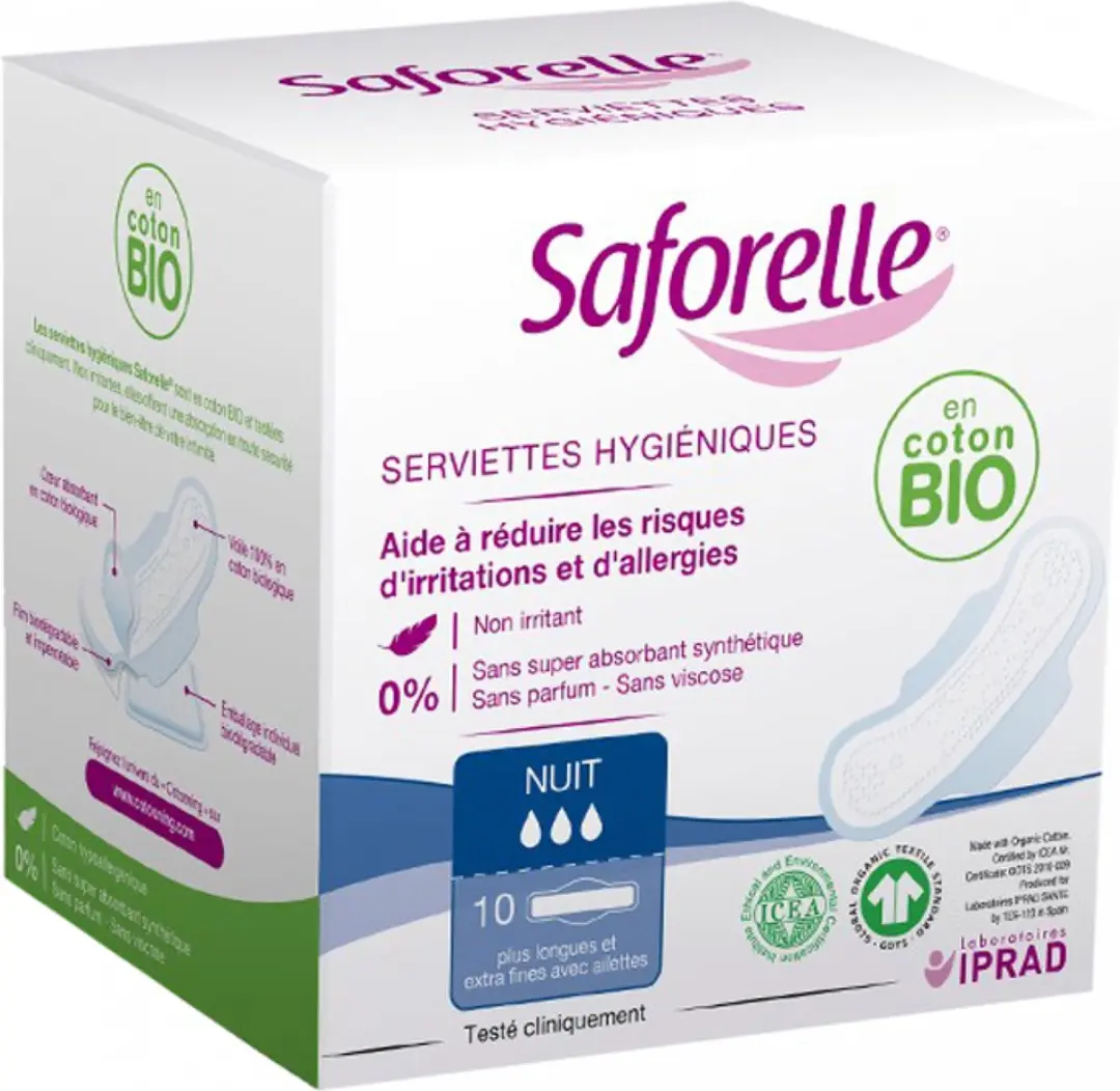 Saforelle Nacht Hygiënische Handdoeken - 10 Stuks