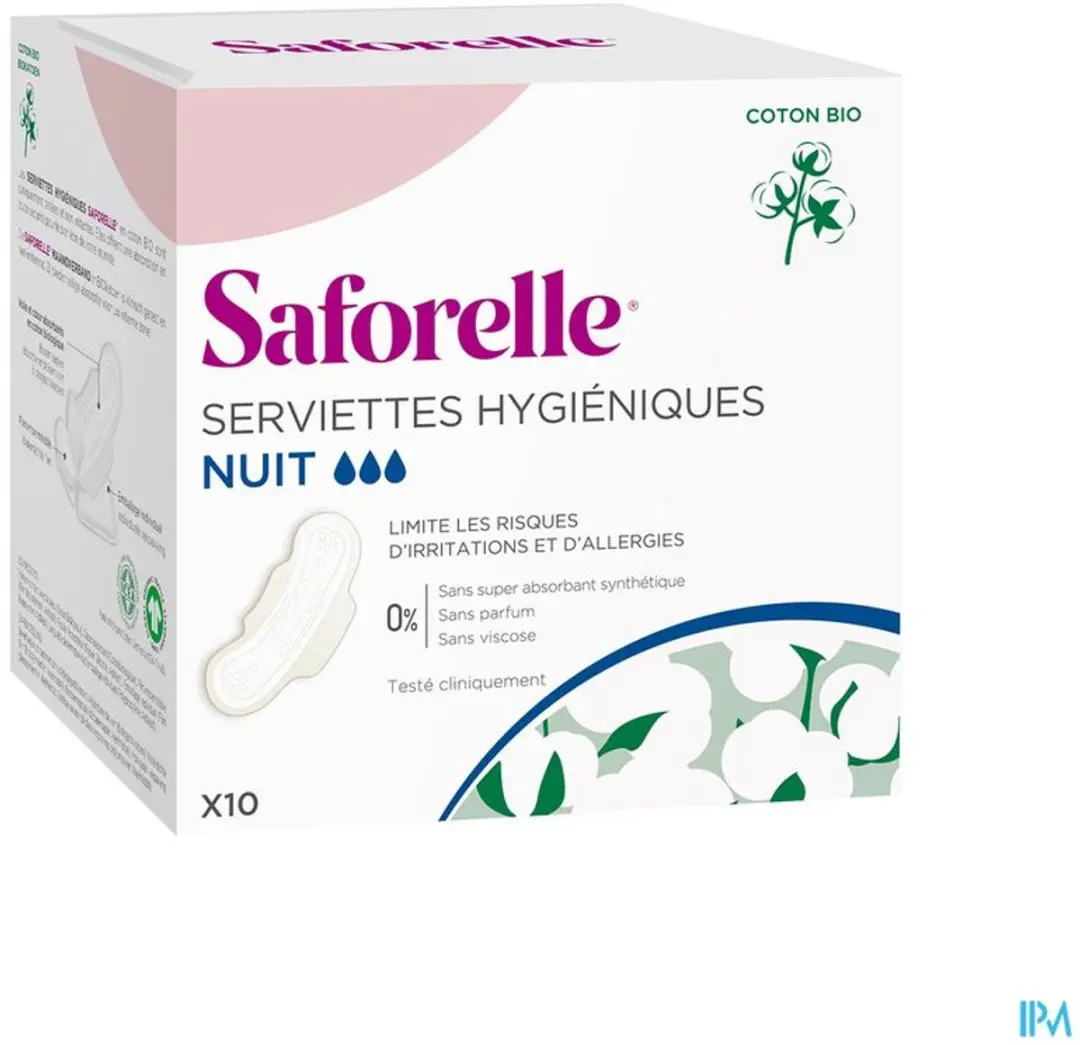 Saforelle Nacht Hygiënische Handdoeken - 10 Stuks - afbeelding 6 van 6