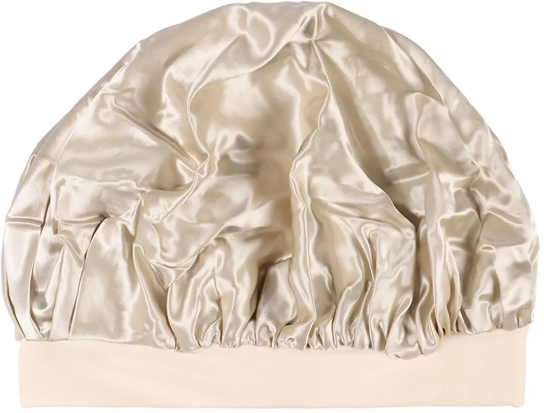 Beauty Pillow Luxury Silk Bonnet 22 Momme Champagne