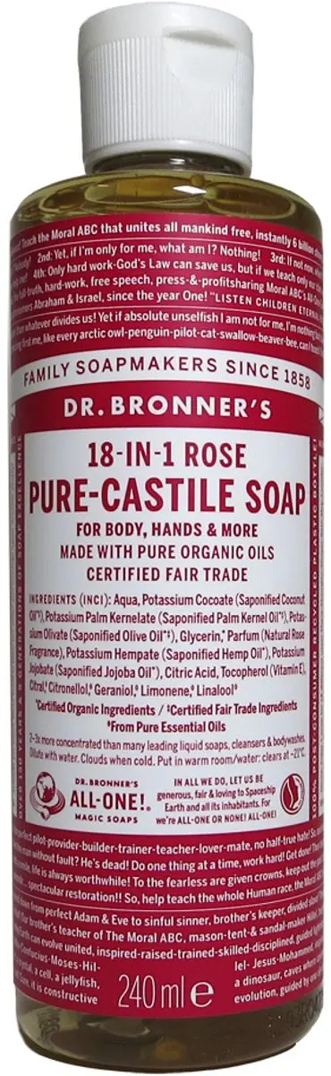 Dr. Bronner's Vloeibare Zeep Roos 240ml