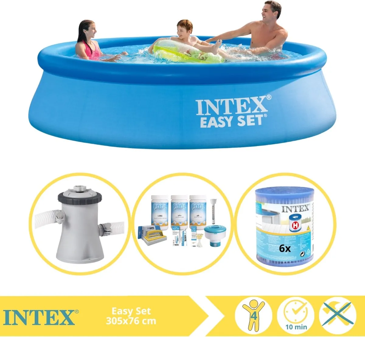 Intex Easy Set 28120NP Opblaaszwembad 305x76cm