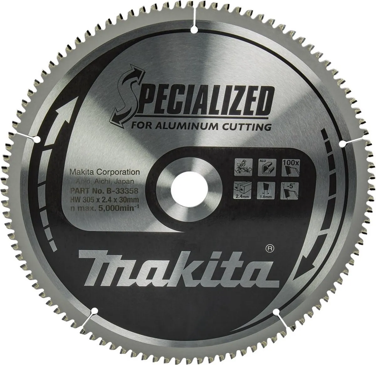 Makita B-33358 Afkortzaagblad Aluminium 305mm 100T