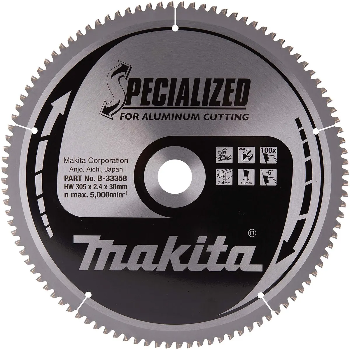 Makita B-33358 Afkortzaagblad Aluminium 305mm 100T