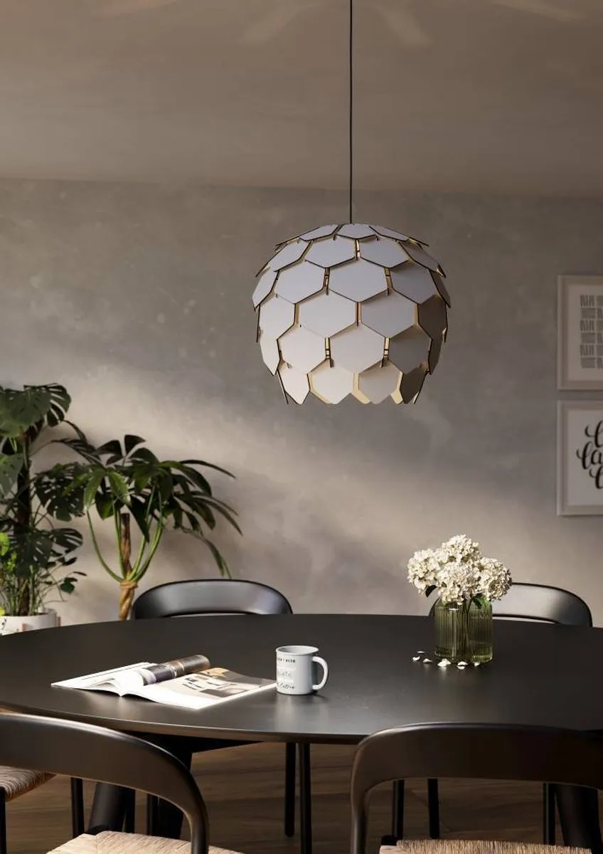 Eglo Mattanza Hanglamp Ø49,5cm - Grijs/Zwart - afbeelding 6 van 6