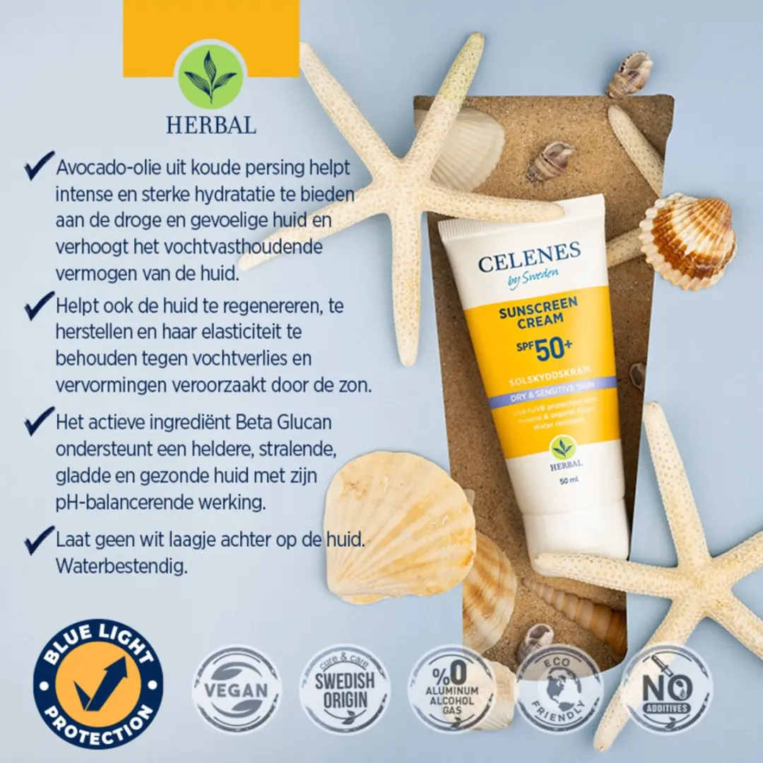 Celenes by Sweden Zonnebrandcrème SPF50+ 50ml - Lichaam