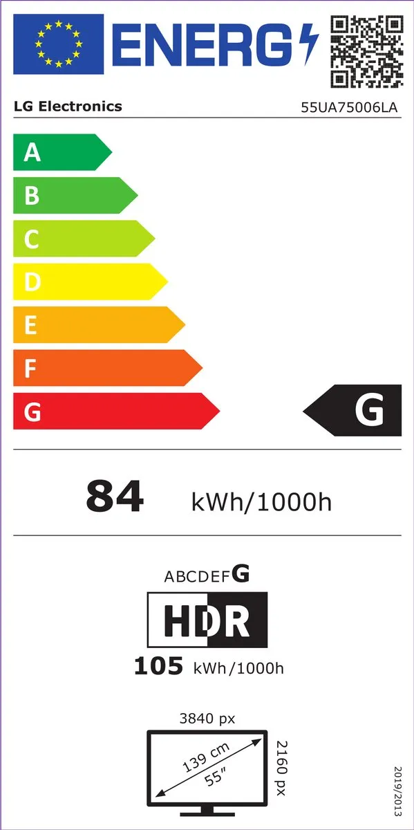 LG 55UA75006LA 55 inch 4K LED TV - Zwart