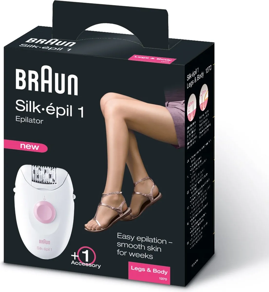 Braun Silk-épil 1370 Epilator - Roze/Wit