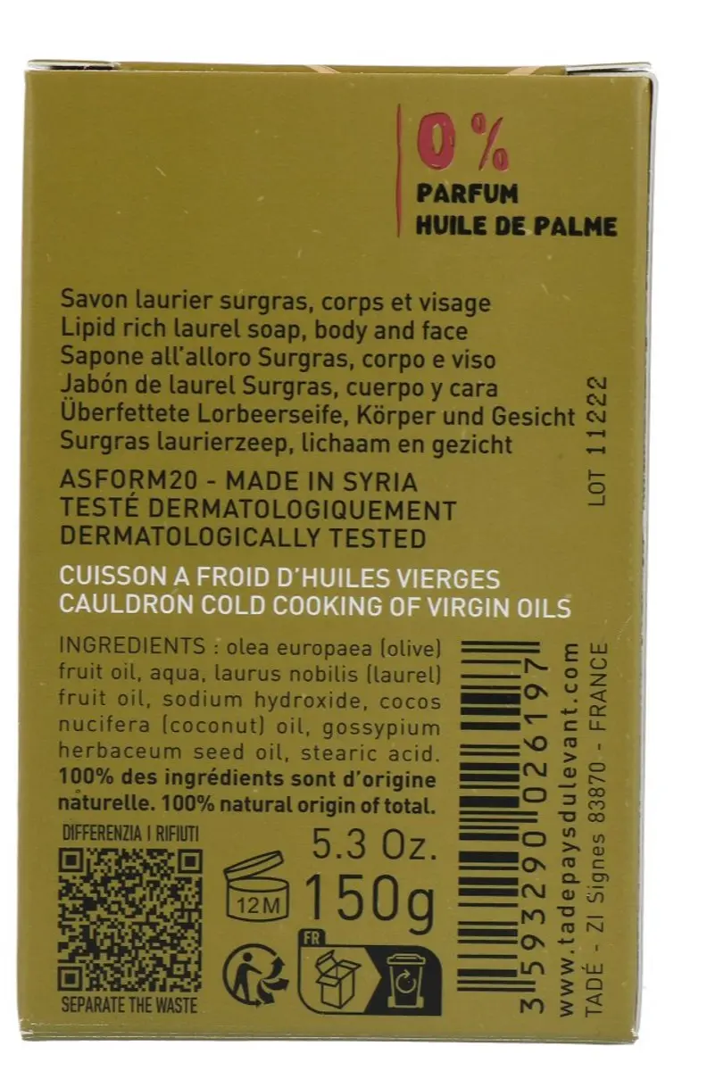 Aleppo Soap Co Laurierzeep 35% - 150g