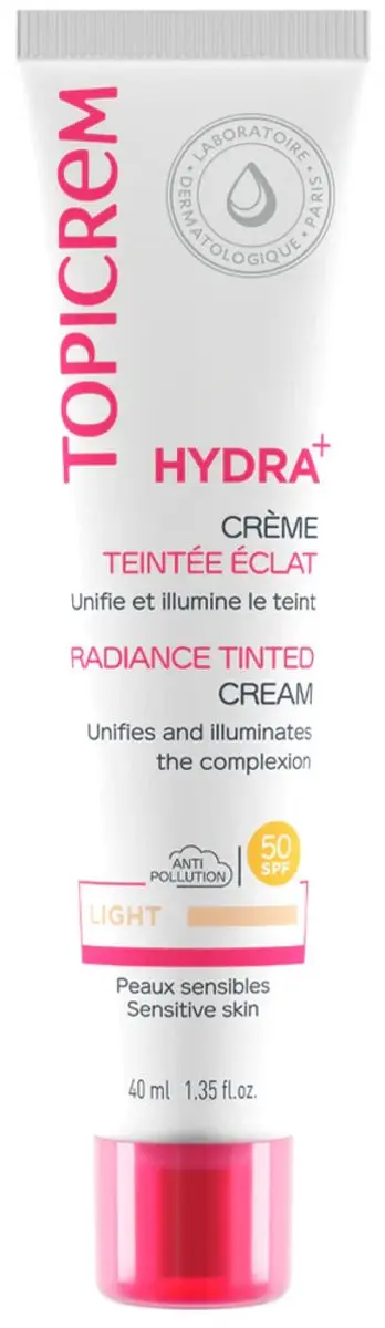 Topicrem Face Care Hydra+ Radiance Tinted Cream Light 40ml