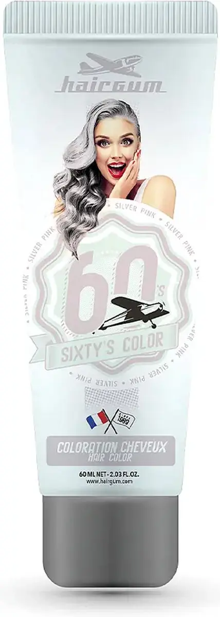 Hairgum Sixty's Color Silver Pink 60ml