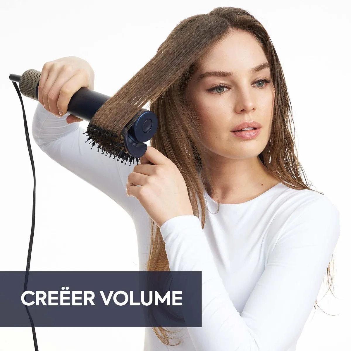 Babyliss Air Wand ACAS6550VOL Volume Borstel - Donkerblauw/Goud