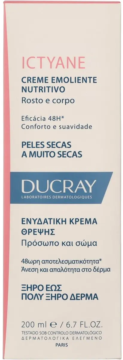 Ducray Ictyane Crème Emoliente Nutritiva 200ml