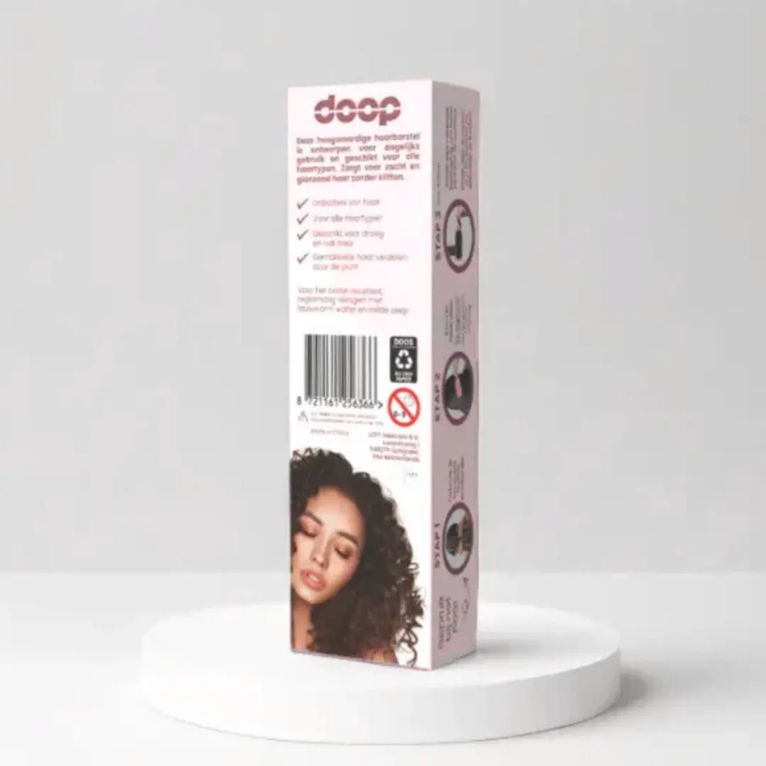 Doop Me & Brush Krullenborstel Roze