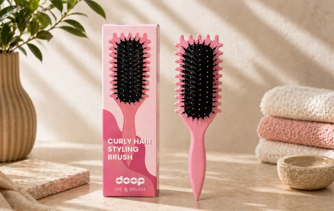 Doop Me & Brush Krullenborstel Roze