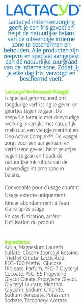 Lactacyd Verfrissende Wasgel 200ml