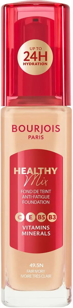 Bourjois Healthy Mix Anti-Fatigue Foundation 49.5N Fair Ivory - 30ml - 3 Stuks
