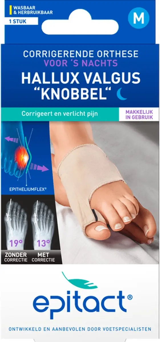Epitact Hallux Valgus Nachtbeugel Maat 36/38 - Beige