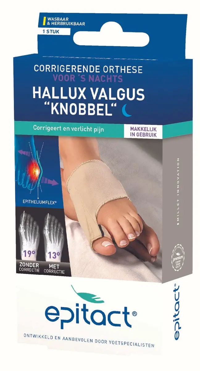 Epitact Hallux Valgus Nachtbeugel Maat 36/38 - Beige