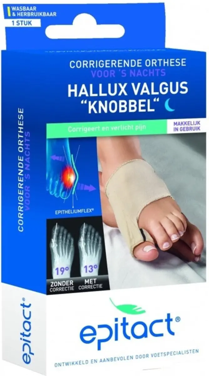 Epitact Hallux Valgus Nachtbeugel Maat 36/38 - Beige