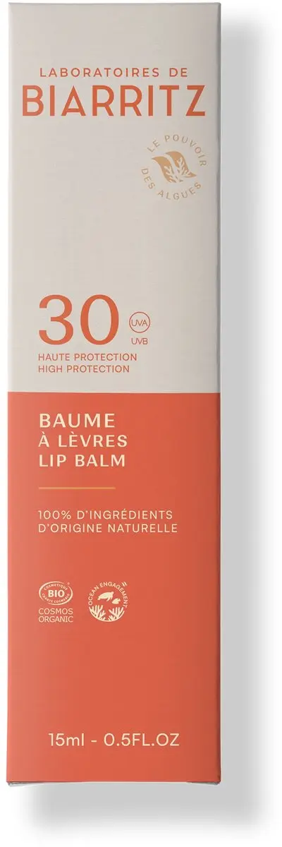 Laboratoires de Biarritz Lip Balm SPF30 - 15ml - Roze