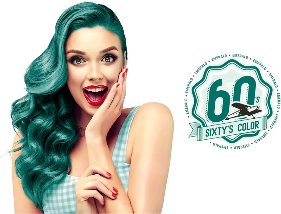 Hairgum Sixty's Color Emerald Green 60ml - Haarkleurverf