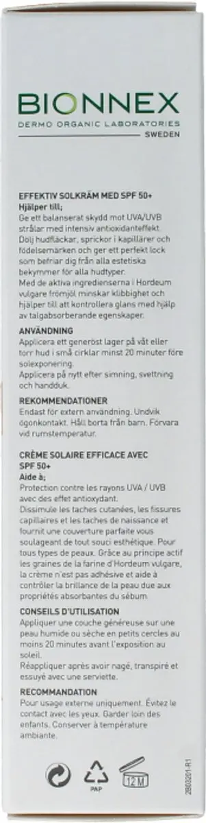 Bionnex Preventiva Getinte Zonnebrandcrème SPF 50+ 50ml