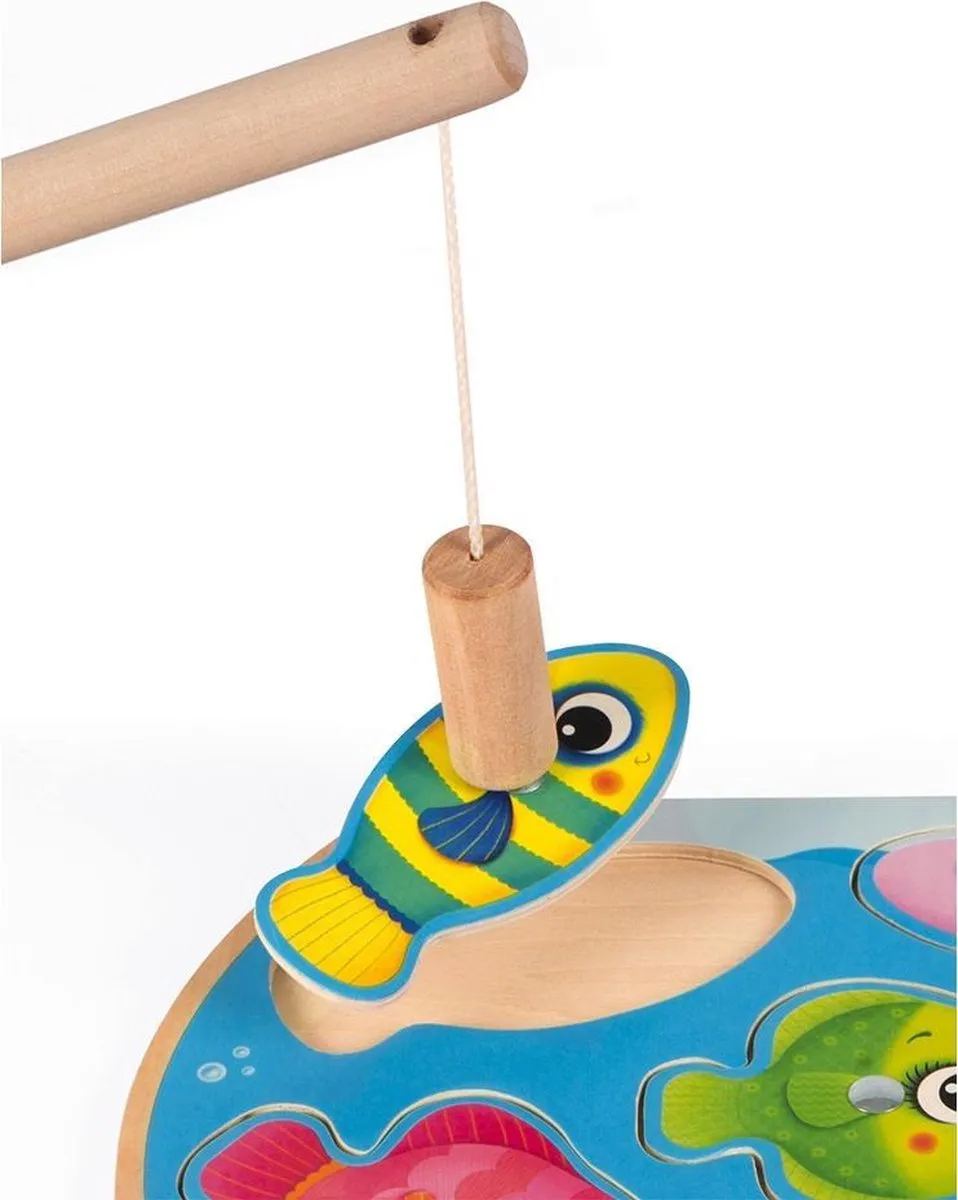 Janod Puzzelspel Snelle Vissen 2-in-1 - 6 Stuks - Meerkleurig