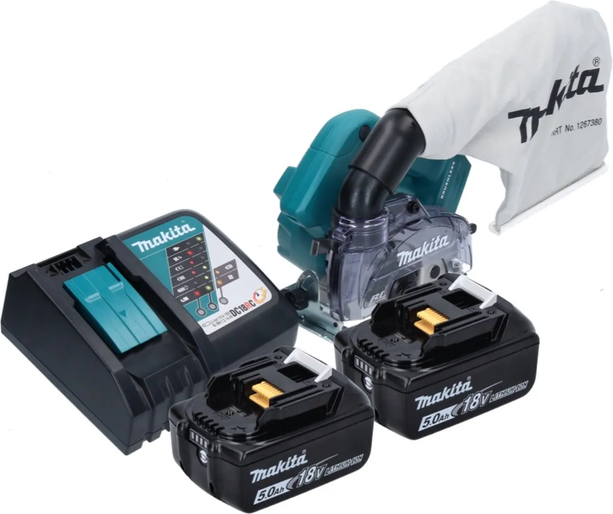 Makita DCC 500 RT Diamantslijper 125mm - 2x 5.0Ah Accu