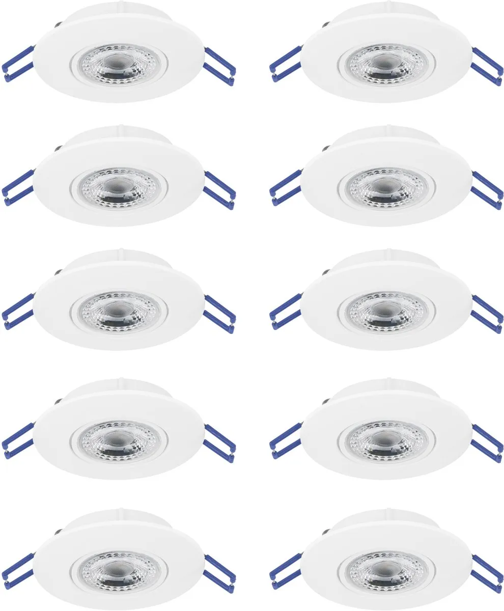Eglo Zujar Inbouwspot LED Ø90mm - 10 Stuks Wit