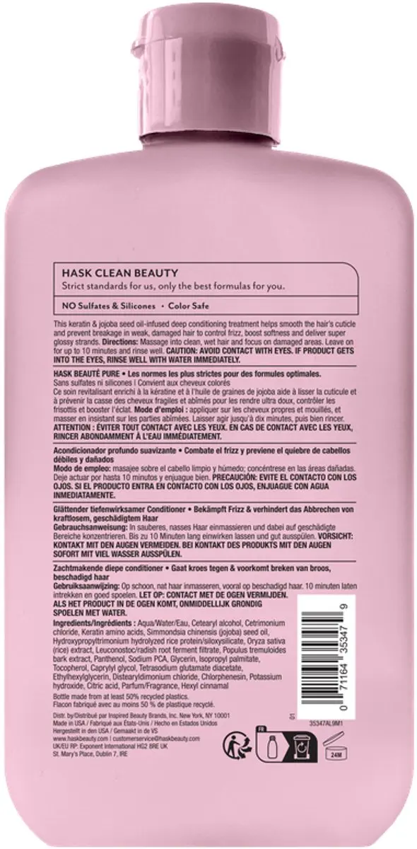 Hask Keratin Smoothing Deep Conditioner 236ml