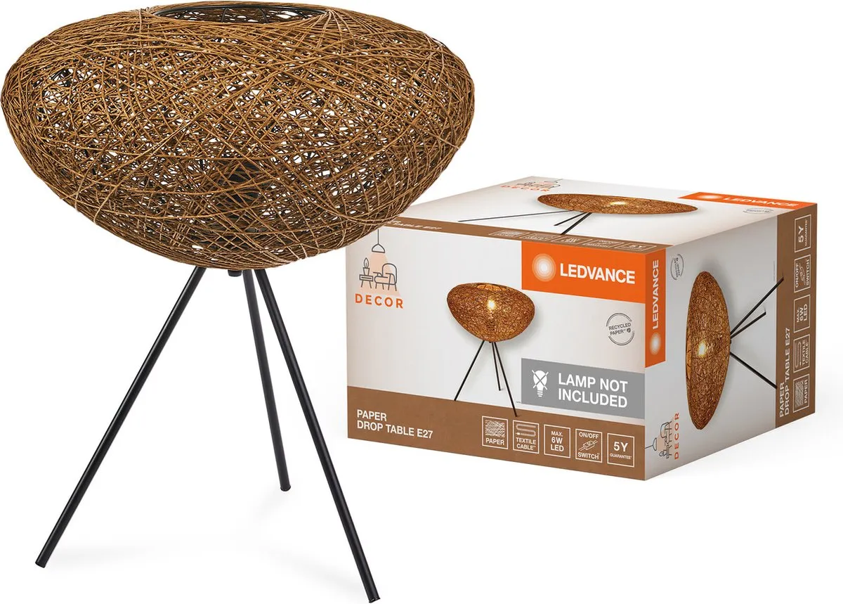 LEDVANCE Decor Paper Drop Tafellamp E27 - Beige