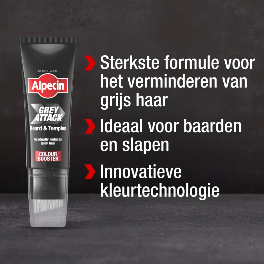 Alpecin Grey Attack Beard & Temples Kleur Booster 250ml - 2 Stuks