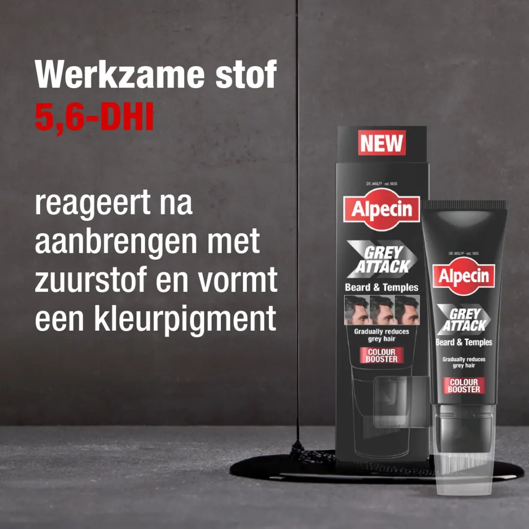Alpecin Grey Attack Beard & Temples Kleur Booster 250ml - 2 Stuks
