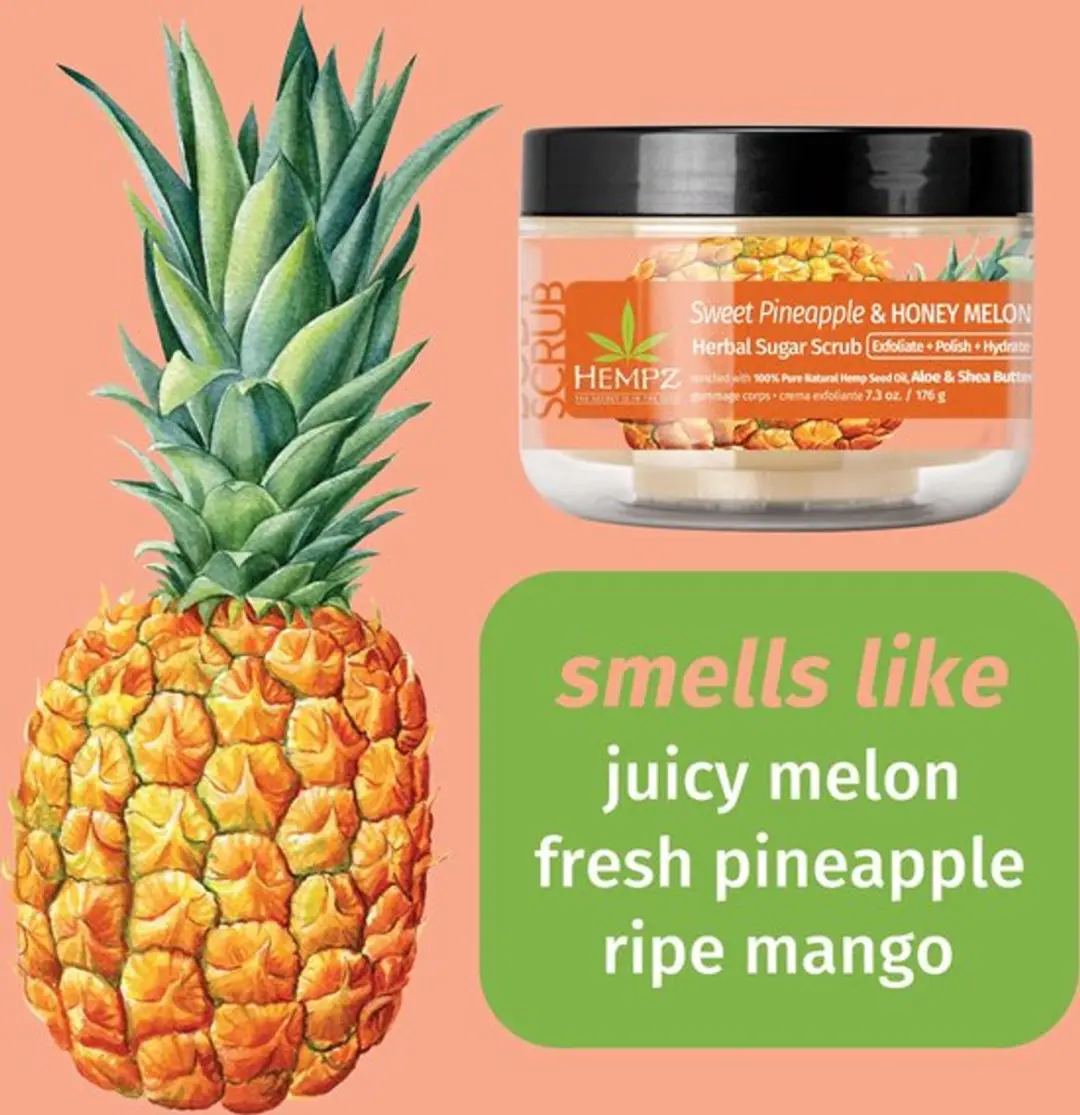 Hempz Original Sweet Pineapple & Honey Melon Sugar Scrub 176g